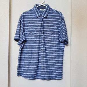 Rown Men's Button Front S/S Shirt.  Size Large
